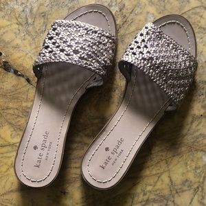 Kate Spade Berlin Woven Leather Sandals Sz 8